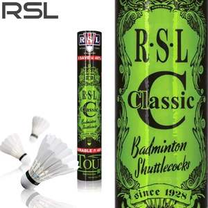 ลูกขนไก่แบดมินตัน 100% ORIGINAL RS LL Classic Class A ขนห่านแท้ พร้อมแผ่นไฟเบอร์บอร์ดและหัวไม้ก๊อกธรรมชาติ รับประกัน 1 ปี - Product Image 1
