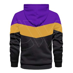 Fabricant de pulls à capuche pour hommes vêtements de sport avec patchwork couleur laine sweats à capuche décontractés à manches longues sweats pour hommes - Product Image 6