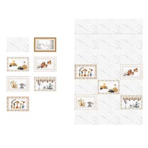 Carrelage mural extérieur en céramique multicolore à l'aspect petit puzzle carré 30x45cm - Product Image 4