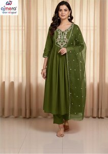 Traje Kurti Tradicional para Mujer, Elegante y de Diseño Étnico, para Fiestas, Oficina, Bodas, Atuendo Festivo, Aspecto Elegante, Secado Rápido, Elástico - Product Image 3