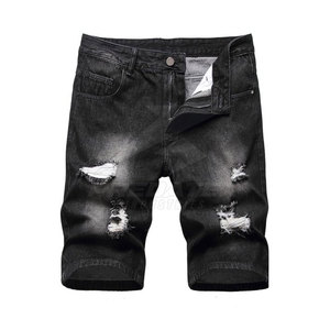 Shorts en jean décontractés pour hommes en coton 100% respirant à séchage rapide avec logo et design personnalisés, best-seller - Product Image 1