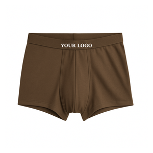 Boxers en coton de haute qualité pour hommes 95% coton 5% élasthanne sous-vêtement taille moyenne avec logo personnalisé vêtements pour hommes de créateur - Product Image 2
