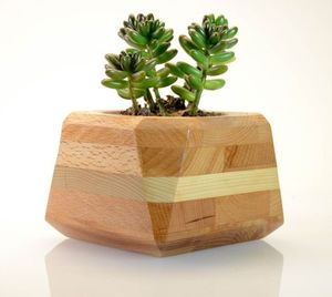 Modern European Style Handmade Planter Eco-Friendly Wooden Box <b>Square</b> Barn Wood Tabletop Garden Centerpiece Display Christmas - Product Image 3