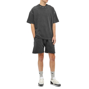 100% coton Vintage lavage personnalisé hommes à manches courtes T-Shirt noir pour homme rétro vente en gros blanc acide lavage plaine T-Shirt logo personnalisé - Product Image 3