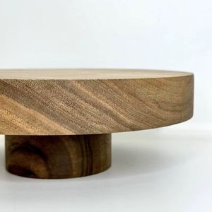 Handcrafted Solid Wood Cake Stands Natural Finish Eco-Friendly for Bakery - Product Image 1