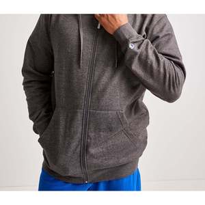 Felpa con Cappuccio Champion da Uomo, Taglie Grandi, in Pile con Zip Intera, Grigio, Ricamo 3D, Invernale, in Lana Acrilica, Taglie XS S M L XL XXS XXL - Product Image 3