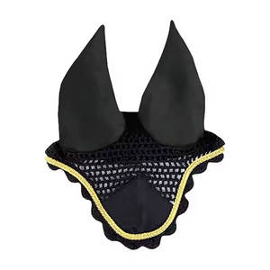 Capucha de caballo hecha a medida con nuevo diseño de red Malla transpirable de primera calidad Capucha de caballo Juego de almohadillas para SILLÍN Capuchas de caballo Venta Todas las razas - Product Image 1