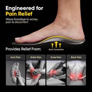 Semelle orthopédique semi-rigide Frido pour pieds plats |   Soulage la douleur au pied, fasciite plantaire/éperons calcanéens |   Semelles orthopédiques | - Product Image 6