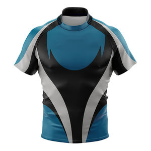 Camiseta de Rugby transpirable de alta calidad para hombre, camiseta de Rugby con estampado sublimado de media manga, camiseta de equipo de Rugby - Product Image 1