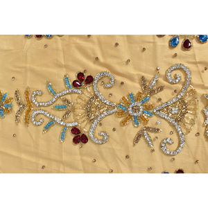 La mayoría de la venta de tela de lujo para vestidos de mujer y vestidos de boda vestido de fiesta tela con cuentas de la India - Product Image 5