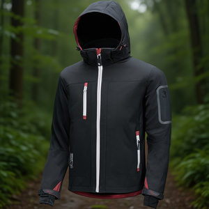 Metropolis Black/Carbon Softshell <b>Raincoat</b> Jacket - Product Image 3
