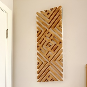 Modern Wooden Geometric <b>Wall</b> Art New Design <b>Wall</b> <b>Hangings</b> <b>For</b> Home Decoration Wooden <b>Wall</b> Art Panels - Product Image 2