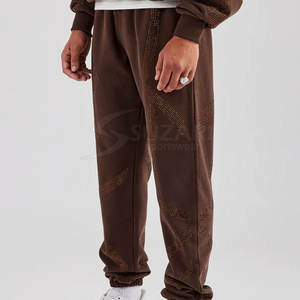 Prix raisonnable, créez vos propres pantalons en strass, streetwear décontracté pour hommes, pantalons surdimensionnés personnalisés en strass - Product Image 5