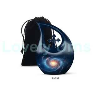 กล่องใส่เถ้ากระดูกของคนสำหรับตกแต่งขี้เถ้าของตกแต่งรูปไม้กางเขนของจักรวาลพร้อมถุงกำมะหยี่ไม่ซ้ำใคร - Product Image 5