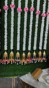 Lanterne artisanale avec fleur de jasmin suspendu porte-lumière de thé Diwali Eid Onam mariage indien du sud décor de festival traditionnel - Product Image 3