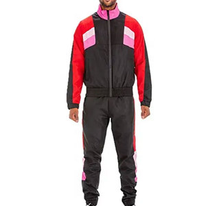 Ensemble de survêtement sportif élégant en deux pièces pour l'hiver, imprimé, coupe-vent, léger, en polyester, veste coupe-vent, pantalon de jogging, OEM privé - Product Image 2