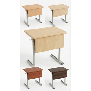 Best Sell <b>Adjustable</b> Single Student <b>Desk</b> Melamine Top Wire Basket for School Wholesale - Product Image 3