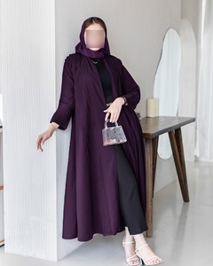 Abaya en satin de luxe sur mesure en gros pour femmes, petite robe islamique turque à manches bouffantes, style Dubaï, anti-rides, faite à la main, haute qualité - Product Image 4