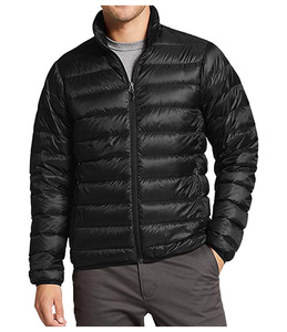 Custom Design Coated Stand Collar Front Logo Full Zipper 100% Polyester Breathable Casual Men's Winter High Street <b>Jacket</b> - Product Image 2