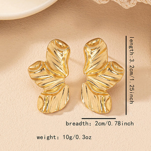 NX23-J Geometric Flower Shape Women <b>Stud</b> Brass Antique <b>Silver</b> Plated Zircon Trend Fashion Party Gifts Personality Simplicity - Product Image 5