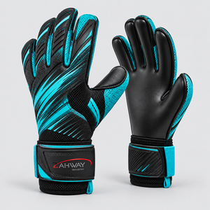 Gants de gardien de but professionnels personnalisés en gros, en latex antidérapant, protection des doigts, haute qualité, pour le football - Product Image 3