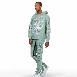 Ensemble de survêtement d'hiver pour homme, style streetwear évasé, avec capuche, logo personnalisé imprimé, technique d'application, vêtements pour adultes, prix raisonnable - Product Image 2