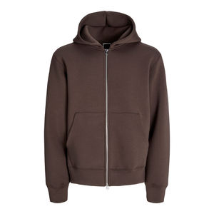 Sudadera con capucha y cremallera de rizo francés con logotipo personalizado, fabricantes de ropa de gran tamaño, sudaderas, Jersey grueso de alta calidad - Product Image 1