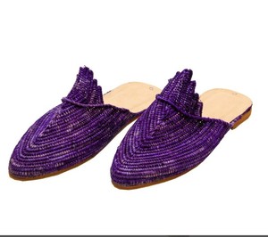 Moroccan Raffia Magic: Ziraffia Collection - Handmade <b>Shoes</b> with Genuine Leather Soles - Product Image 2