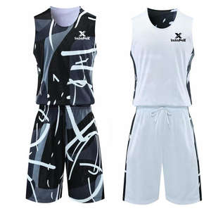 Outdoor Sports Wear Polyester <b>Material</b> Basketball Reversible Uniform High Quality Light Weight Breathable Quick Dry - Product Image 1