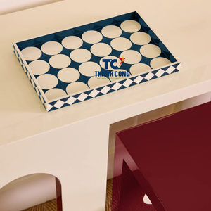 PLATEAU LAQUE fait main pour décor de salle à manger rustique fabriqué au Vietnam avec des plateaux décoratifs en laque vietnamienne authentiques Design - Product Image 2