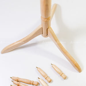 Soporte para colgar abrigos de montaje súper fácil con 6 ganchos de alta calidad TAIMARSWOOD ropa árbol perchero soporte de almacenamiento - Product Image 4