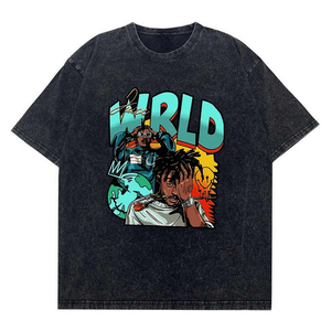 2026 New Arrival <strong>Juice</strong> <strong>WRLD</strong> Graphic <strong>T</strong> <strong>Shirt</strong> Vintage Retro Hip Hop Music Fans Tee Washed Knitted Unisex Streetwear - Product Image 1