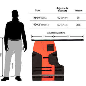 Pantalones de Seguridad de Alta Visibilidad Color Naranja para Motosierra, Pantalones de Seguridad Ajustables Tipo Delantal con Logotipo Personalizado - Product Image 6