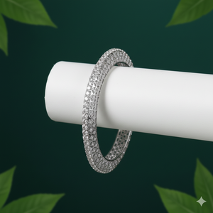 Custom Aniva Jewels 14kt Gold Ethnic Party Wear Tennis Lab Diamond <b>Bangle</b> IGI Certified Brilliant Cut Diamond <b>for</b> <b>Women</b> Gifts - Product Image 2