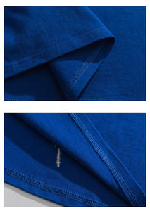 เสื้อยืดสีทึบลายปักผ้ากำมะหยี่แบบมืออาชีพโลโก้ออกแบบได้ตามต้องการใส่สบายคุณภาพสูง - Product Image 6