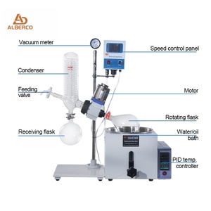 Evaporador Rotativo Elétrico 5L Automático Digital com Banho-Maria e Elevador para Recuperação de Solventes e Destilação a Vácuo em Laboratório - Product Image 2