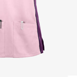 Uniforme médical en coton mélangé denim, unisexe, vêtements de travail pour médecin et infirmière, t-shirts à col en V - Product Image 6