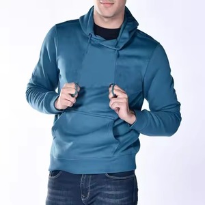 Nueva llegada su propio logotipo personalizado hombres sudaderas con capucha pulóver liso teñido sólido diseño Simple ropa Casual uso al aire libre hombres sudaderas con capucha 2025 - Product Image 4