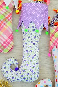 Giáng sinh đầy màu sắc mô hình gia đình vớ trang trí lễ hội cho mùa lễ - Product Image 3