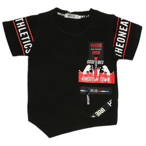 Boys <b>Half</b> <b>Sleeves</b> <b>T</b>-<b>Shirt</b> - Black - Product Image 1