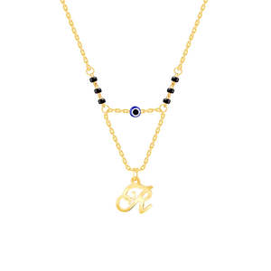 สร้อยคอแมนกาลสุตราสแตนเลสสตีลชุบทอง 14K แบบสั่งทำพิเศษ จี้แฟชั่นทำมือ ศาสนาฮินดู - Product Image 6