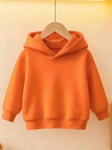 Logo personnalisé Toddler Boys Sweatshirts 100% coton enfants Sweat couleur unie pull surdimensionné pour la saison d'hiver - Product Image 2