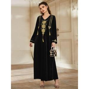 Nouveau un style fantaisie mariage longue robe femmes robes élégantes concepteur Sexy fille en Fab rayonne coton - Product Image 3