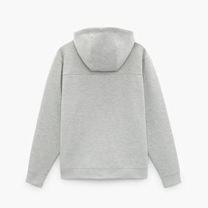 Dec Oem personalizado Jogging Sudadera entrenamiento Slim Fit Zip Hoodies cremallera Unisex Stopper cordón gris hombres Fitness Hoodies - Product Image 3