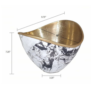 Cuenco de vajilla chapado en oro hecho a mano de primera calidad con forma y tamaño personalizados, diseño elegante para servir comida - Product Image 4