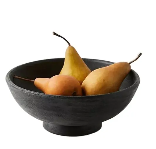 Hot Selling Designer Wood bowls Hand Crafted Fruit Serving Bowl Luxury Hotel and Restaurant Server wooden bowl by Amazon trends