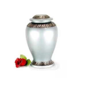 Urnas de cremación de acero inoxidable con acabado de metal brillante para suministros funerarios decorativos para el hogar y el hotel - Product Image 5