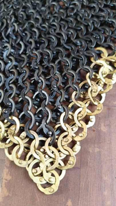 Authentique Médiéval Chevalier Bishop's Chainmail Gorget Authentique En Acier Doux Chainmail Collier Armure Imprimé Modèle Métal Artisanat - Product Image 6
