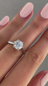 Bague de fiançailles pour femme à 6 griffes en or jaune massif 18 carats, diamant de laboratoire taillé en solitaire brillant, pour fournisseur en gros ODM - Product Image 5