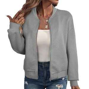 Chaqueta Bomber con Cremallera para Mujer, Ropa de Exterior, Nueva Llegada, Precio Bajo, Alta Calidad, Chaqueta Bomber para Chicas - Product Image 1